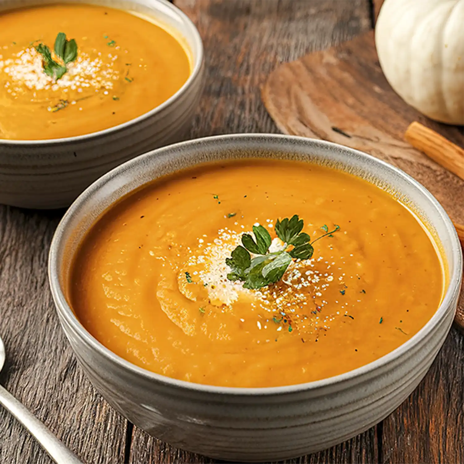 Suppe - würzige Kürbis-Kokos-Suppe vegan