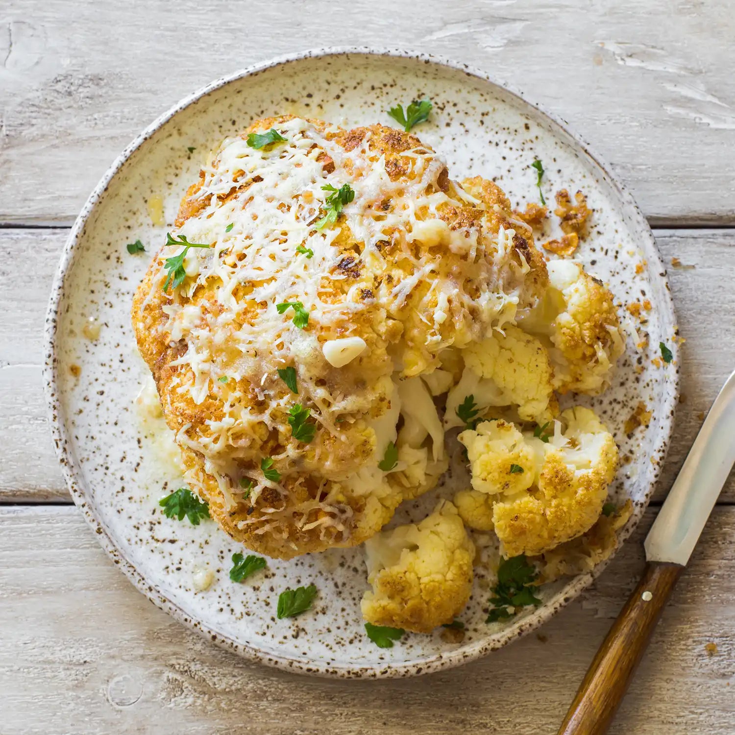 Buffet - gerösteter Blumenkohl in Mandelkruste mit Safran- und Kapernbutter x 12 Portionen