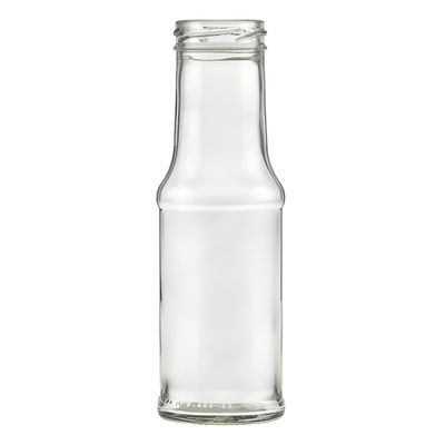 200ml Glass Flasche transparent mit wiederverschliessbarem Deckel