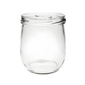 400ml Glass transparent mit wiederverschliessbarem Deckel