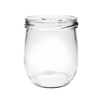 400ml Glass transparent mit wiederverschliessbarem Deckel