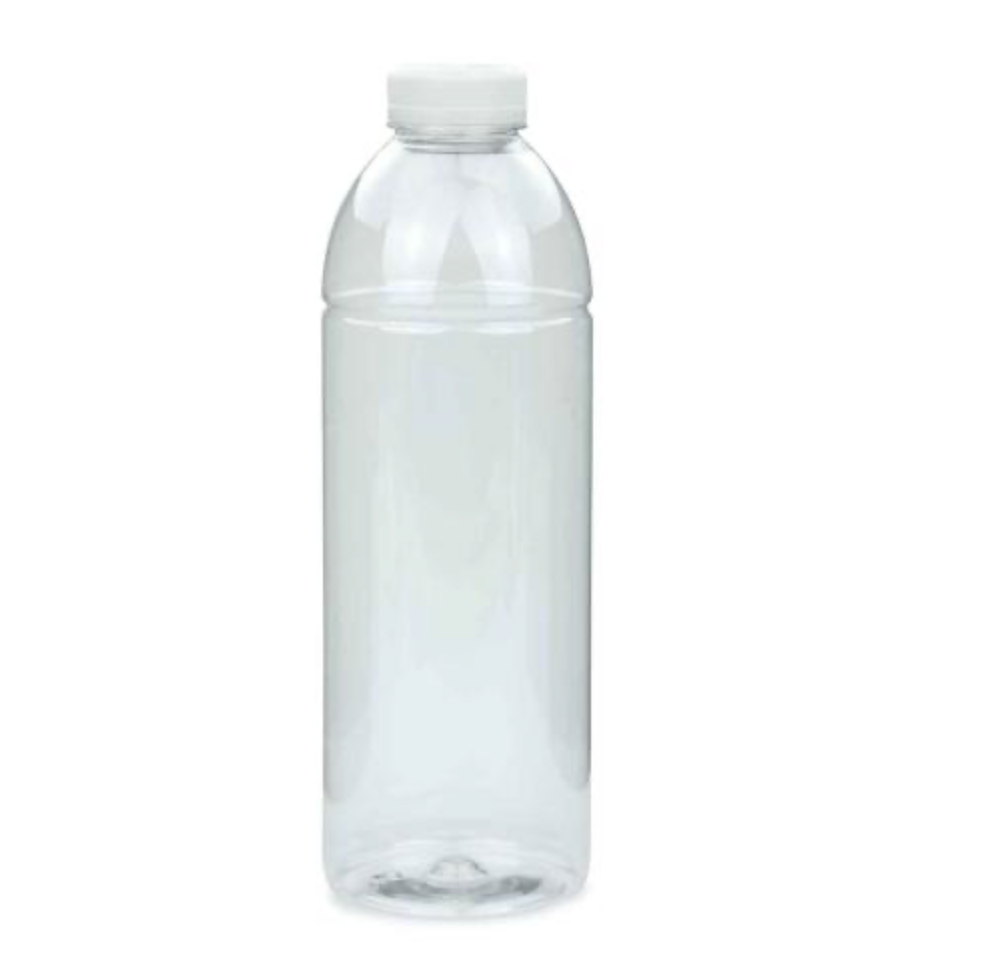500ml PET Flasche transparent mit wiederverschliessbarem Deckel