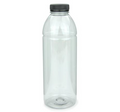 1000ml PET Flasche transparent mit wiederverschliessbarem Deckel