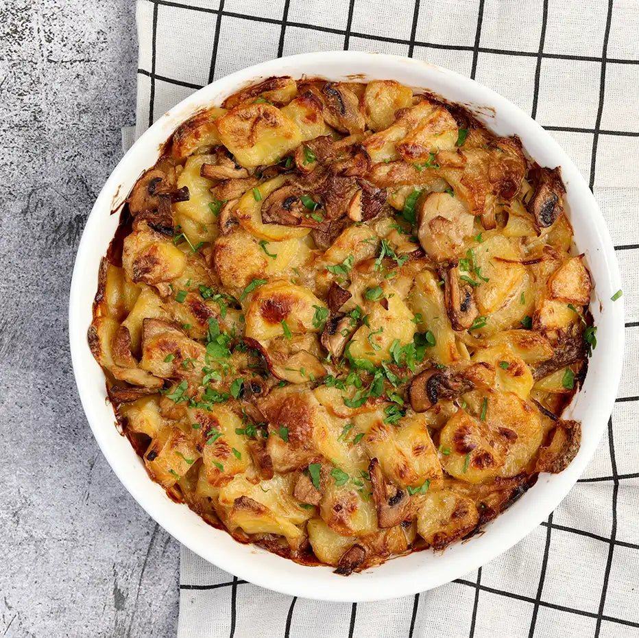 Buffet - Pilz–Tempeh–Ofengericht mit Miso & Sesam x 12 Portionen