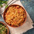 Bulgur mit Paprika und Mandeln 10 Portionen
