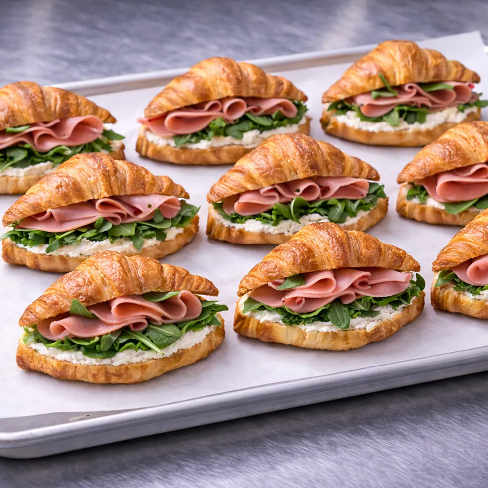 mit Mortadella, Ricotta und Rucola 12Stk.