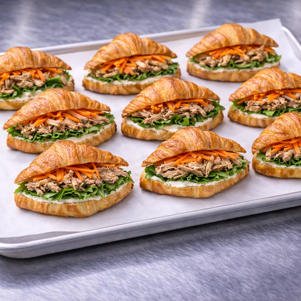 mit pulled Turkey, Salat und Karotte 12Stk.