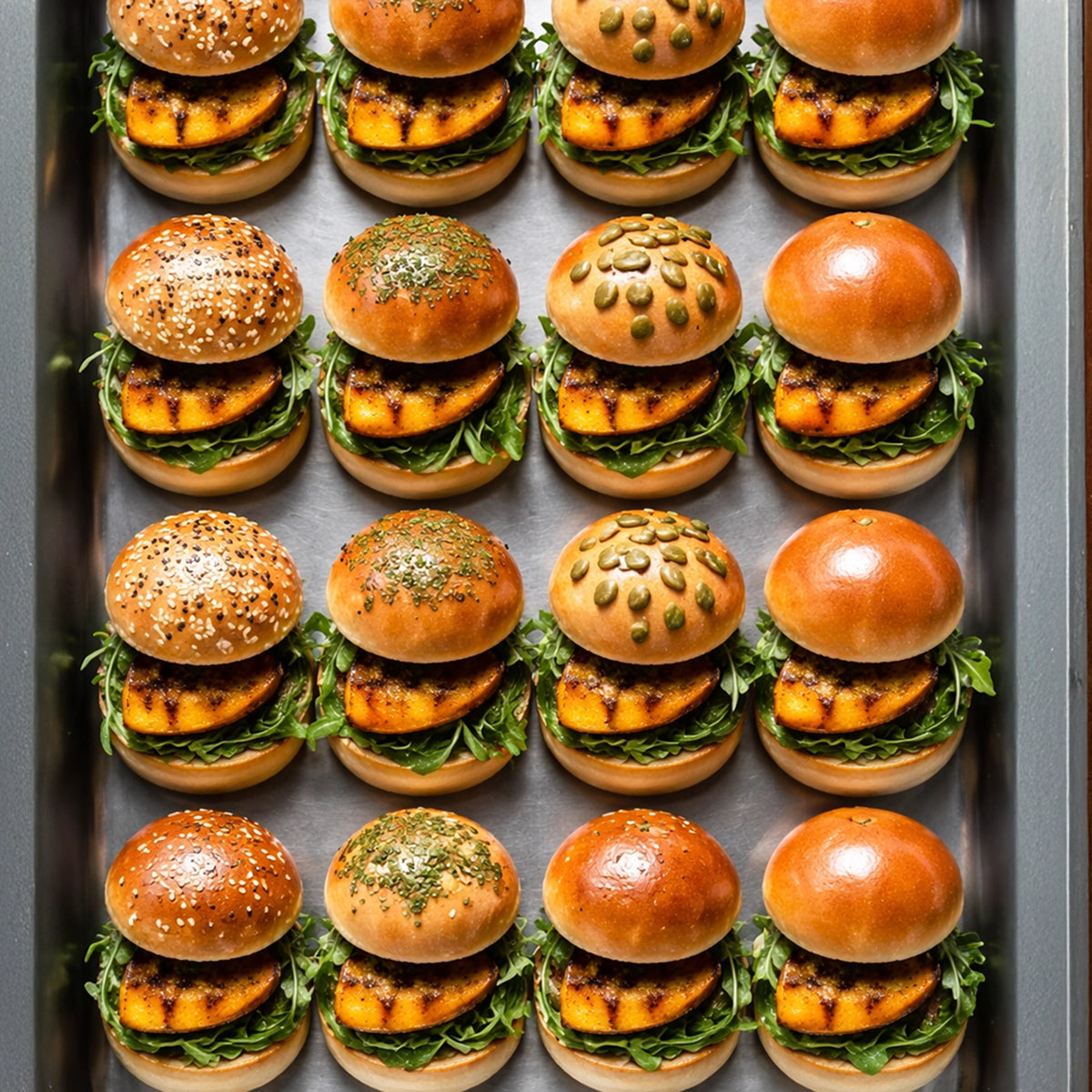 Mini Burger mit Kürbis