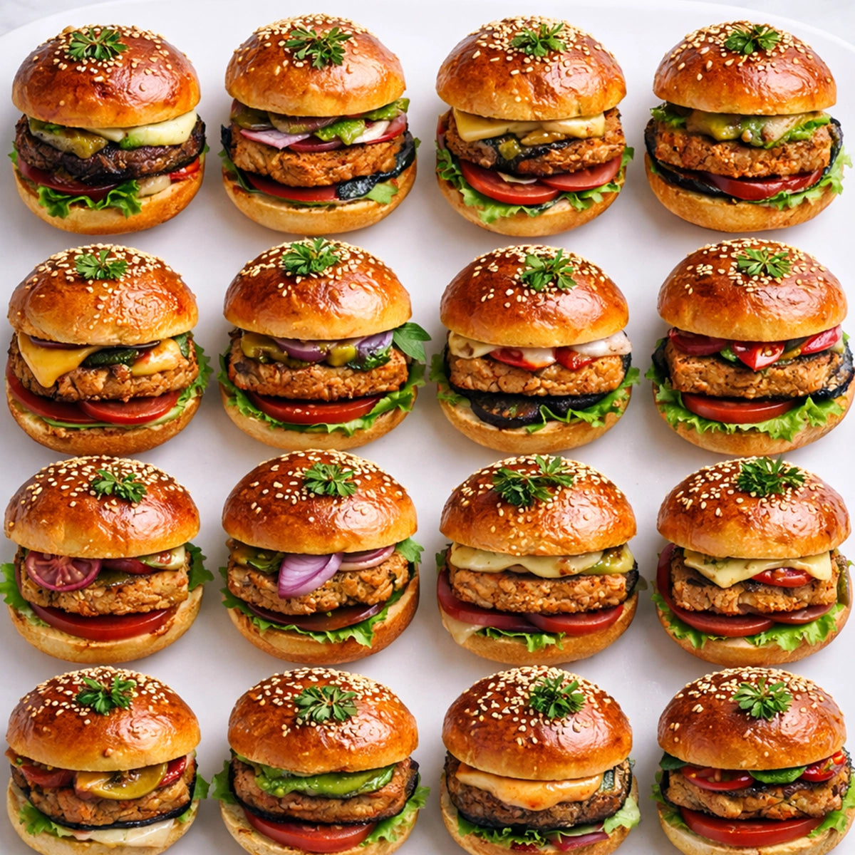 Mini Burger mit Rindfleisch-Patty