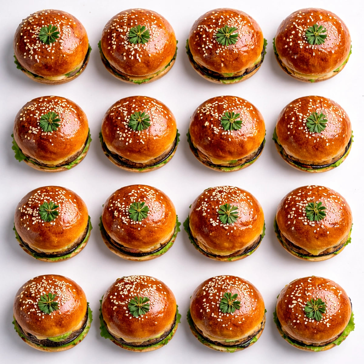 Mini Burger mit pulled Chicken