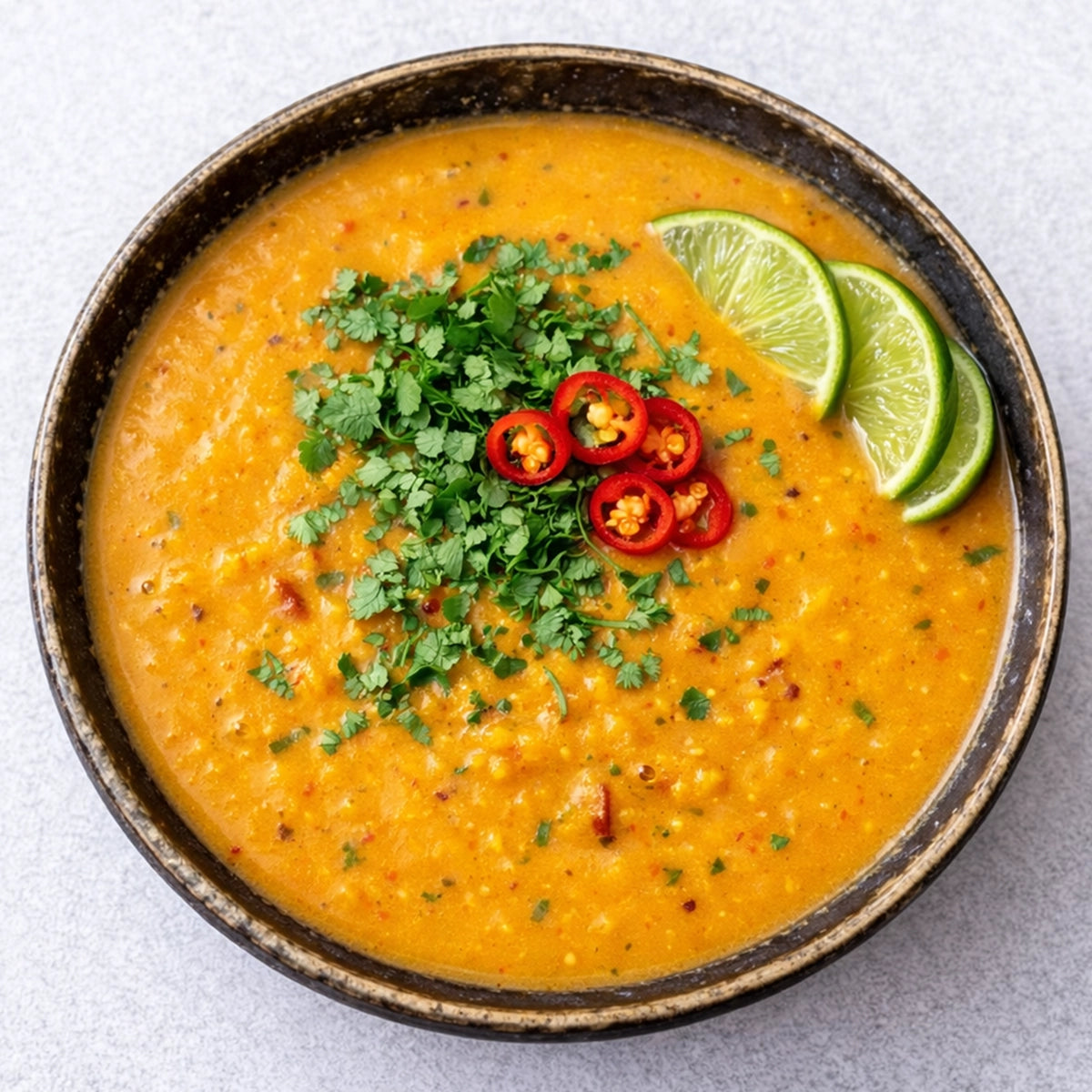Suppe - Süßkartoffel-Kokos-Suppe mit Chili & Limette