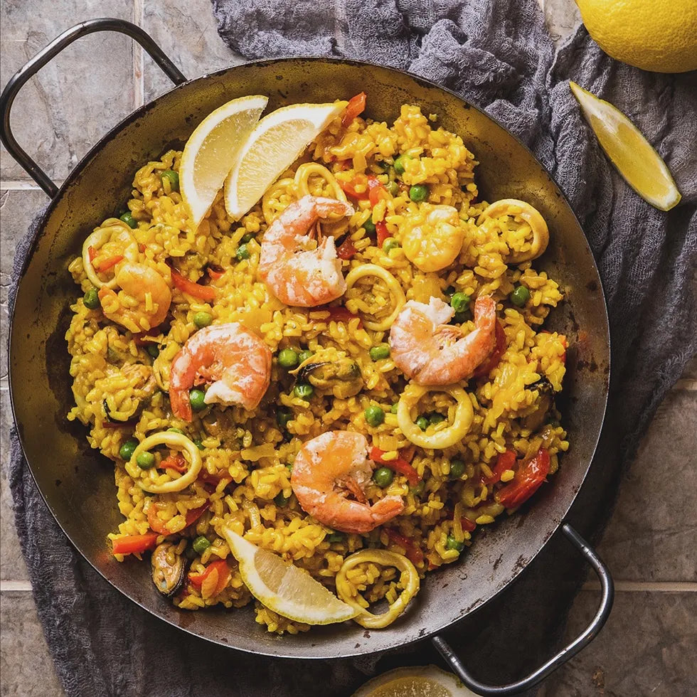 Buffet - Paella mit Hähnchen und Meeresfrüchten x 12 Portionen