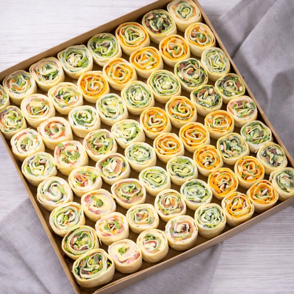 Mixed Box / Wrap bites Box / vegan und vegetarisch / 9Stk á 8 bites - 72stk